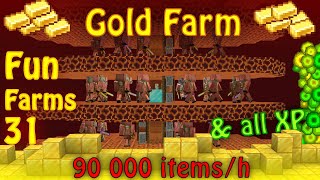 Simple yet Powerful Gold Farm for Minecraft [Fun Farms 31]