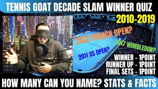 Tennis GOAT Decade Grand Slam Winner Quiz! Stats & Facts | How many can you name?