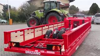 Customized Trailer for loading heavy-duty vehicles (Combine Harvester or Excavator)