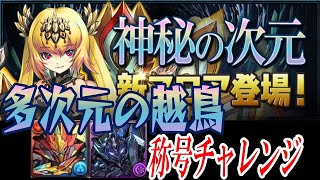 【パズドラ】「神秘の次元【ノーコン】」多次元の越鳥、称号チャレンジ！【Part2】