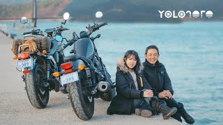 Romantic coastal road trip with my dadㅣYeosu, KoreaㅣCB1100：REBEL500