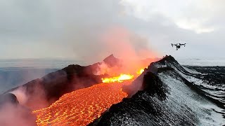 lava drone footage  #DJI Air 2S #iceland volcano drone