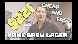 How to Brew Beer Cheap and Fast! $22 Homebrew Light Lager in Under 2 Hours - "Bud Light Clone"