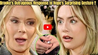 Ultimate Betrayal!! Brooke's Furious Reaction to Hope Wearing Thomas' Ring The Fallout Begins!"