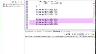 2-D array scanning and printing in java