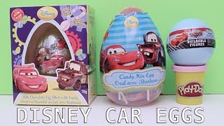 Disney Pixar Cars Surprise Eggs Giant Big Small Lightning McQueen Mater Play Doh Toys Collector