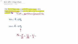 Statistical Process Control: X-bar Charts
