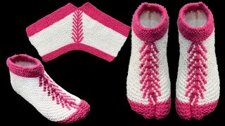 New Knitting Pattern For Ladies Socks/Shoes/Jutti/Jurab/Anguthe Wali Designer Socks # 187