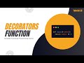 Decorators in Python | Complete Functional Programming Course in Python | Tutorial 25