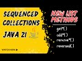 Sequenced collections java 21 | Collection new methods | New way to get elements from list