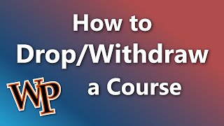 How to Drop or Withdraw from a Course