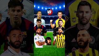 RMA Ronaldo & Barca Messi & RMA Benzema 🆚️ Al Nassr Ronaldo & Miami Messi & Al Ittihad Benzema 🔥😱