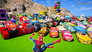 GTA V SPIDERMAN Mods, Cars 3 High Impact McQueen Toys - Epic New Stunt Race For Car Racing Challenge