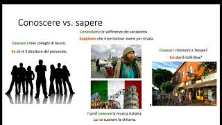 Conoscere vs. sapere