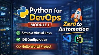 Python Setup, IDE, Virtual Env & First Project | Module 1 | Python for DevOps 🚀