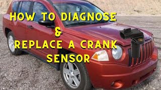 How to change a jeep compass CRANKSHAFT position sensor~~Diagnose and Replace