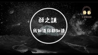 薛之謙   我知道你都知道『是不是感情就該有個勝負』【動態歌詞 Lyrics】「D.A MUSIC」