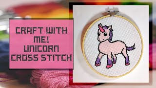 Craft with Me! Unicorn Cross Stitch design