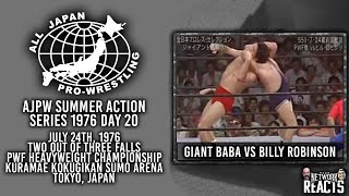 WZWA REACTS - Giant Baba Vs Billy Robinson in AJPW!