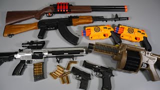 AR M4 Shellejecting Toy Gun Jamming Nerf Gun -AK47 Airsoft Gun-Double Barreled - Toy Guns Collection