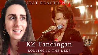 FIRST REACTION to KZ TANDINGAN - Rolling in the deep (From I Am Singer)