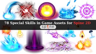 78 Special Skills in Game Assets for Spine 2D