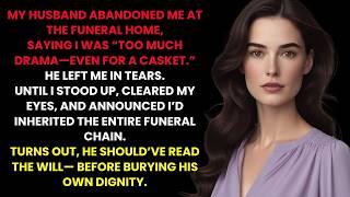 My Husband Abandoned Me at the Funeral Home—His Shock When I Announced I'd Inherited the Entire