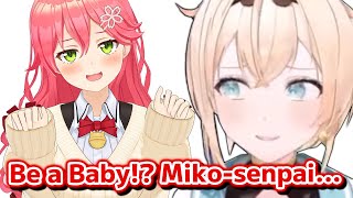 Iroha becomes a baby by imitating Miko【Hololive】