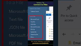 #Tableau Tip - Drag Files to Connect #tableautips #tableaututorial #tableaudesktop #tutorial