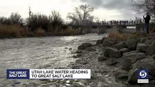 Utah Lake release sends 300 million gallons of water a day into the Great Salt Lake