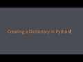 How to create a dictionary in Python | Python Tutorial for Beginners