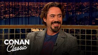 Robert Downey Jr. Describes His On-Screen Kiss With Val Kilmer | Late Night with Conan O’Brien