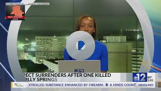 Suspect surrenders after one killed in Holly Springs shooting