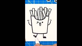 How to draw French fries 🍟 With Face 😈 |Beautiful drawing #drawing #shorts #fries #art #viral