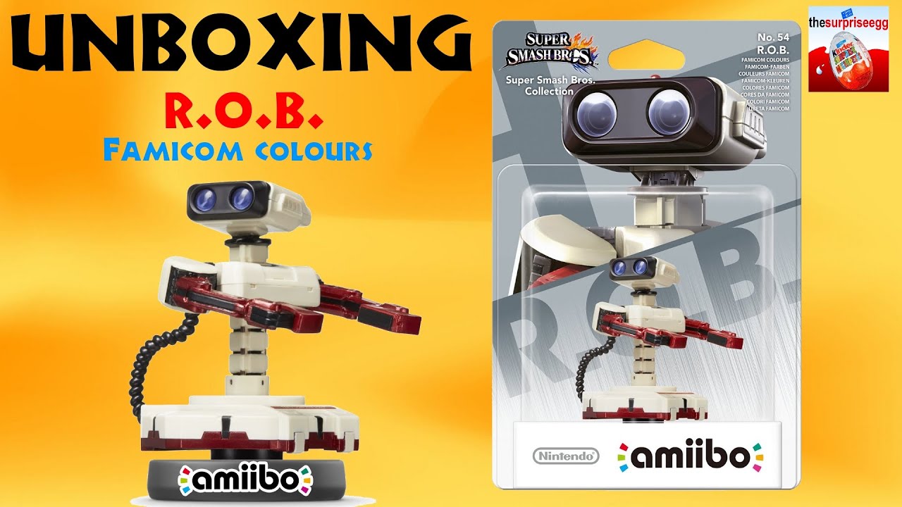 NEW Unboxing Amiibo No. 54 R.O.B. FAMICOM COLOURS Super Smash Bros ...