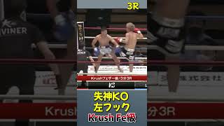 【Krush】寺島 想 vs 山本 陸 フェザー級 左フック失神KO