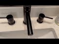 black faucet for every day powder bathroom use moen align product review