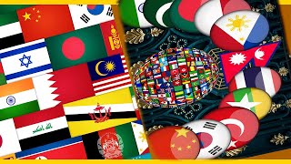 National Flags of Asia 2022 Flags of the States of Central Asia, Eastern Asia, South-Central Asia,