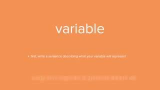 Introduction to Variables