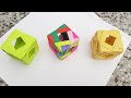 DIY Paper Cube | Paper Art | Jinu Art and Craft | आर्ट एंड क्राफ्ट | Colored Cube