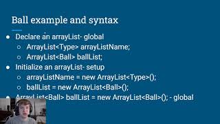 Processing Intro: Lesson 12 ArrayLists