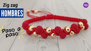 How to make men's bracelets step by step. Zigzag. 👉Men's thread bracelet.