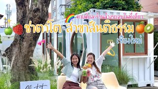 ชาตาโต สาขาสันติธรรม #เชียงใหม่ 🍨✨ คาเฟ่ตู้คอนเทนเนอร์สไตล์มูจิ มีทีเด็ดที่เมนูน้ำหวาน ห้ามพลาด!!