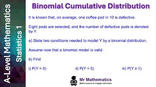 Binomial Cumulative Distribution | Mr Mathematics