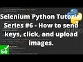 Selenium Python Tutorial Series #6 - How to send keys, click, and upload images.