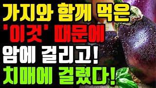 가지와 절대로 함께 먹지마세요! 암과 치매에 걸릴 수 있습니다! - 가지와 최악의 궁합인 3가지 음식과 만성 염증과 독소 싹 빼주는 최고의 레시피 3가지 [가지 효능, 건강 정보]