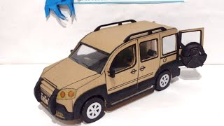 como fazer um carrinho de papelão ( Fiat Doblo)