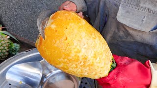 Tropical fruit cutting skills (Watermelon pineapple, durian, coconut) / 熱帶水果切割 - Taiwan street food