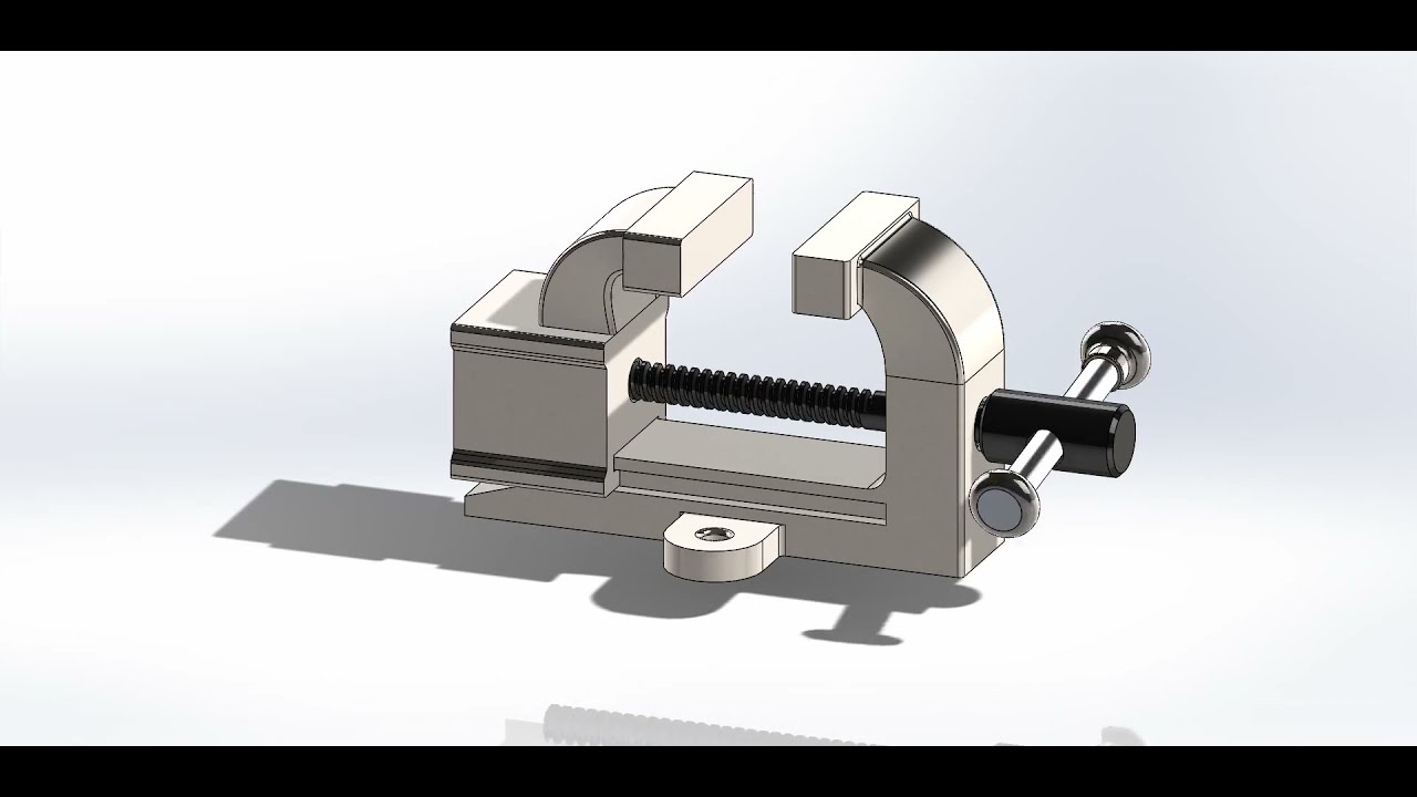 Bench Vice Assembly In Solidworks With Animation - YouTube