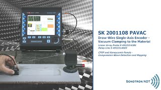 SK 2001108 PAVAC / Draw-Wire Single-Axis Encoder - Vacuum Clamping to the Material / Composites, etc